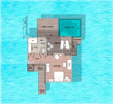 Deluxe Lagoon Villa with Pool - Floor plan