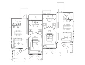 Four Bedroom Beach House Oceanfront Floor Plan