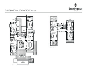 Five Bedroom Beachfront Floor plan